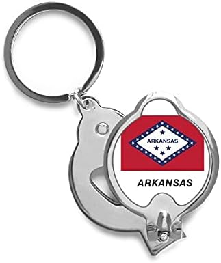 American State Flag Contour Arkansas Unhas Finger Clippers Cutter de aço inoxidável em aço inoxidável