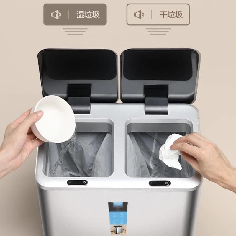 N/um lixo de cozinha inteligente pode reciclar lixo duplo grande e molhado lixo de separação pode armazenamento automático de cozinha