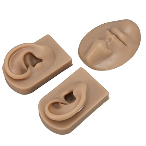 3D Modelo de raciocínio de nariz de silicone e boca Face para a boca do nariz da orelha, modelo de silicone para brincos