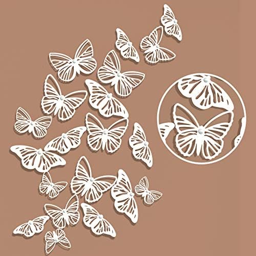 Pinkblume Butterflies Decorações de borboletas 3D Decalques de arte da parede adesivos de arte Diy Removável Pérola borboleta