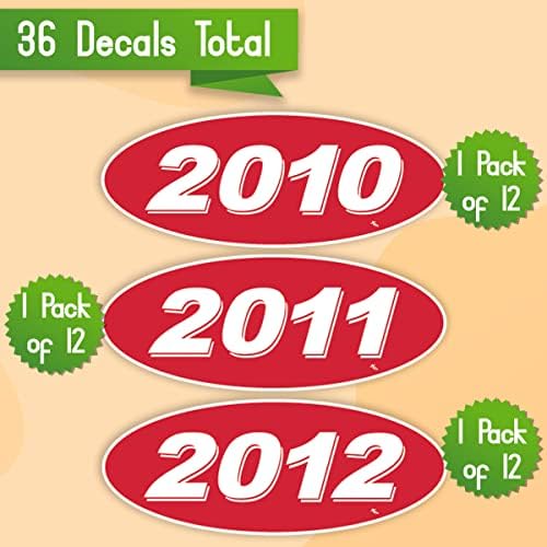 Versa Tags 2010 2011 e 2012 Modelo Oval Ano Ano de Carros Os adesivos de janela de carros com orgulho feitos nos EUA