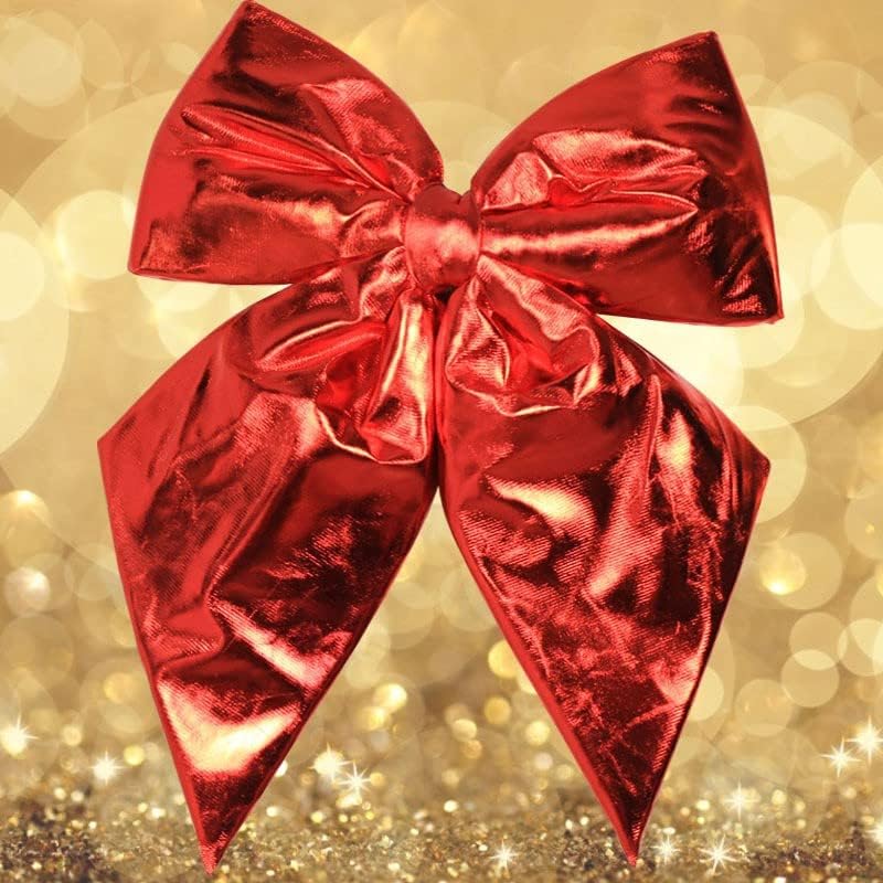 Christmas Red Bowknot Shopping Cena Layout de Natal Restaurante Bar Materiais Decorativos Materiais de Cano brilhante espelho de porco