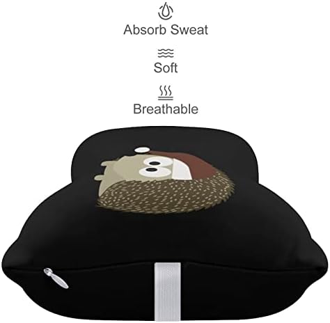 Santa Hedgehog 2pcs Carconha travesseiros de pescoço de carro respirável Auto-restaurante Cushion Confirma travesseiro de assento de carro se encaixa em todos os veículos