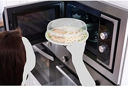 A capa de respingos de microondas da YBM mantém seu microondas impecável durante o aquecimento de alimentos, tampa da tampa da placa anti-rapace