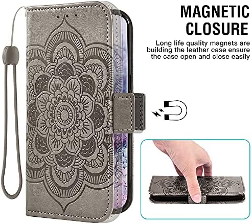 ASUWISH compatível com iPhone 12 Pro iPhone12 6.1 Caixa da carteira e protetor de vidro temperado Casos de telefone do cartão de crédito