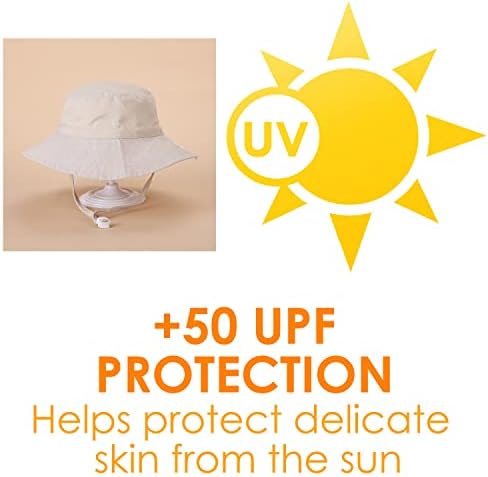 Baby Sun Hat UPF 50+ Proteção solar para menino menina Criança de verão chapéu de verão Crianças chapéu de praia chapé de algodão