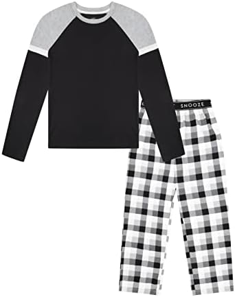 US Angels Dreamlife Boys Pijama Sleepwear, super macio e quente, 2 peças de calças de manga comprida, tamanho 2-16