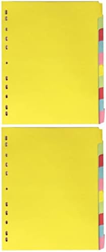 NUOBESTY 24 PCS com divisores de receitas Acessórios coloridos Um documento guias Notebook Bindeadores de papel Página Classificação