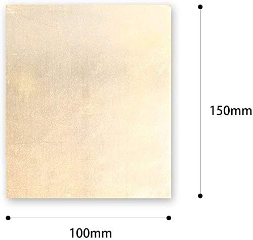Xunkuaenxuan Metal Capper Foil Felra Metal Off Cortes Prime qualidade H62 Folha de latão, tornando adequado a solda 100 mm x 150 mm x 0,8 mm de placa de latão