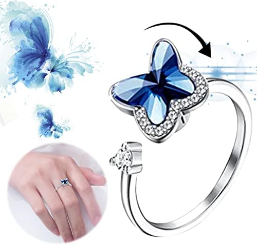 2023 Novo anel preocupante para anéis de ansiedade Anéis empilháveis ​​Anel de jóias Anel ajustável para anéis Ringos de tensão aberta rotatáveis ​​Anéis de acrílico