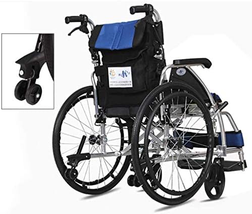 Neochy portátil e confortável cadeira de rodas leves leves dobráveis ​​portátil autopropulsou a liga de titânio de titânio