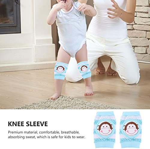 Toddmomy 2 pares Café elástico azul- anti- Para protetores de algodão chiques de segurança Idades respiráveis ​​de perna