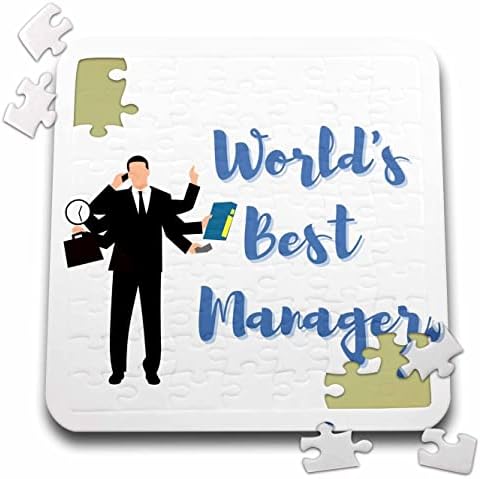 Imagem 3drose de um gerente com texto das palavras Melhor gerente - quebra -cabeças