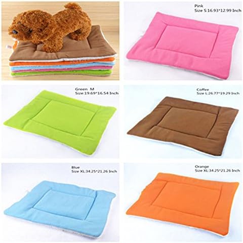 Bodilest Pet Mat bloc, cachorro gato de cachorro quente quente lã de lã de pet tapet kennel gage house almofada de pet cushion café m