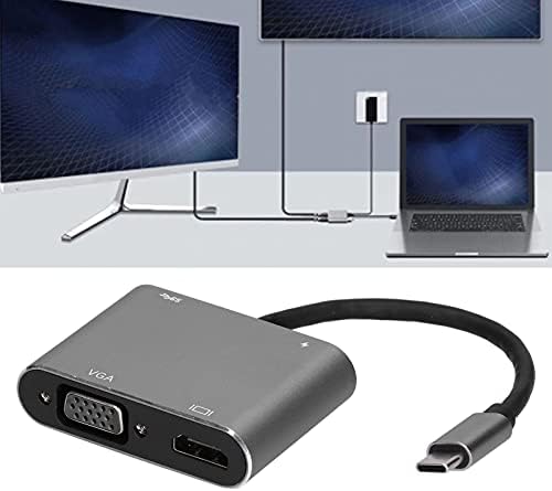 USB Hub, USB C Hub, adaptador USB, Estação de ancoragem 4 em 1 Multiport High Definition Multimedia Interface Adapter Converter para transferência de dados