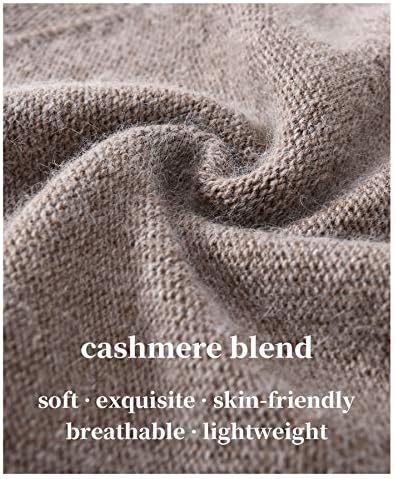 Jaxmonoy Cashmere Slouchy Knit Feanie Hat for Women Winter Warm Ladies Wool Knit