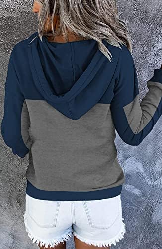 Capuz viieactivewear para mulheres tingem moletons teen girl Button Down Tops Tops Casual Manga longa Pullover de tamanho grande