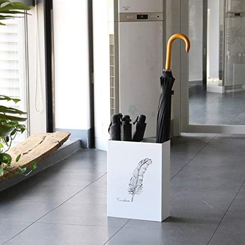 ZLMMy Rack de porta-guarda-chuva retangular, com bandeja de gotejamento removível, suporte para guarda