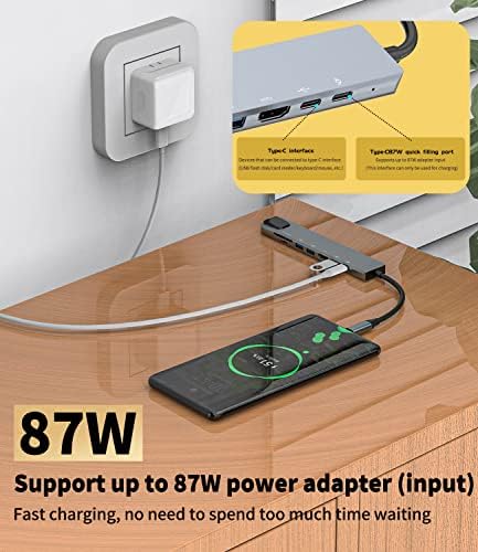 USB C a HDMI Ethernet USB A TIPO C TF SD SD LEITOR DO LEITOR DO HUBUAL DO TV DISPLAY ADAPTOR DONGLE TROURSOBROTBOLT CHARGER SPARTIDO DO CABEÇA DO CABO DE SUPERFÍCIE DEL