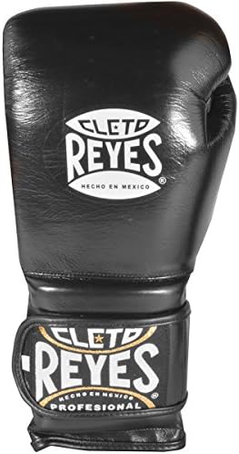 Cleto Reyes Hook and Loop Leature Training Boxing luvas - 12 oz - preto