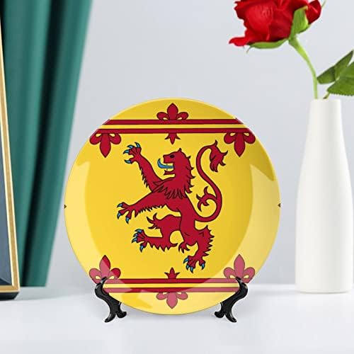 Escócia Scottish Rampante Lion Cerâmica Placas Decorativas de China com ornamentos pendurados Pratos de jantar