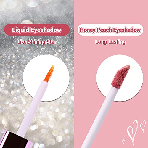 Eyeshadow Liquid Glitter e Eyeliner Creme Matte Eyeshadow 2 em 1 sombra de sombra líquida coreana, secagem rápida, fácil de aplicar,