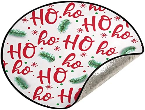 VISESUNNY JATAL ÁRQUERE MAT HOHOHO Papai Noel Claus risada Treça do tapete Protetor de piso absorvente Tree Stand tape