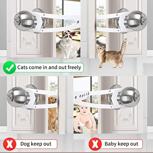 2 Pacote de porta de gato trava, porta alternativa da porta de gato Fast Flex Latcha Tira para manter os cães fora de caixas
