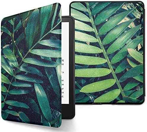 E -book Paperwhite Cover compatível com 6.8 Kindle Paperwhite 11ª geração bonita de folhas tropicais verdes ebook