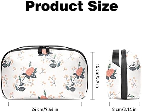 Bolsa de organizador eletrônico portátil Bolsa Bolsa de Armazenamento Floral de Viagem para Discos Hard