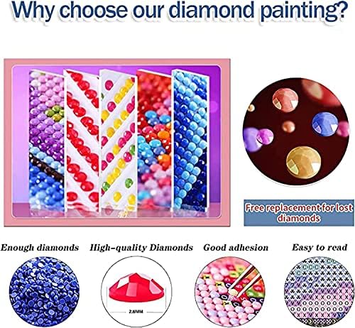 Kit de pintura de arte de diamante 5D DIY para adultos, Fox Love Round Drill Full Craft Diamond Diamond Painting Canvas Supply