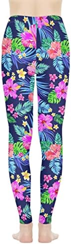 Jndtueit Flower Women's Yoga Pants, calça de treino de controle de barriga de cintura alta, leggings para perneiras de