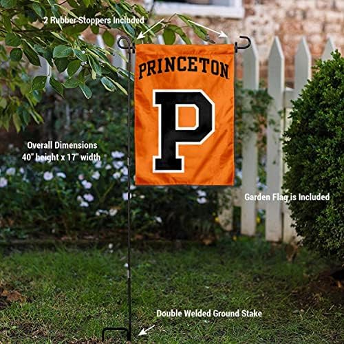Princeton Tigers Bandeira do jardim e suporte do suporte do suporte de bandeira