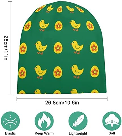 Baikutouan ovo amarelo e chapéus de gorro para homens para homens com projeta tampa do crânio