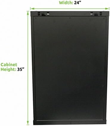 NAVEPOINT 18U DELUXE IT Gabinete de gabinete de montagem de parede Rack de rede de servidores de 19 polegadas com travamento de vidro de 16 polegadas de profundidade preto com prateleiras