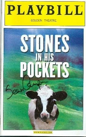 Sean Campion autografou o programa Playbill Stones em seu show de bolso na Broadway - Theatre Playbills