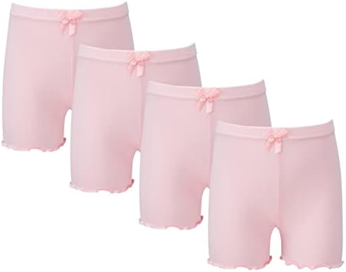 FeShow 4 pacote meninas garotas de dança shorts de bicicleta ginástica Ginástica Bottom Bottoms ativa em shorts de vestido