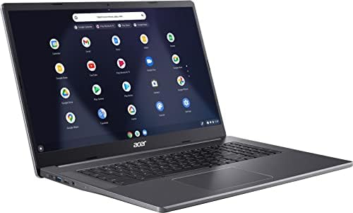 Acer Chromebook Crega sensível ao toque, teclado de luz de fundo, laptop 17.3inch FullHD IPS exibir moldura estreita, Intel Pentium Silver N6000, USB tipo C, Wi-Fi 6, webcam