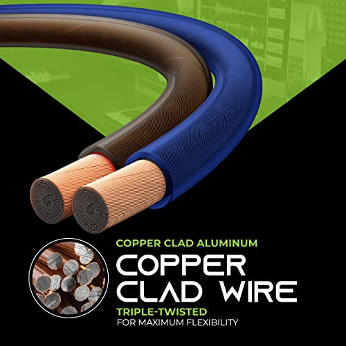 Fio de alto -falante de gemita de engrenagem 10, alumínio de cobre, fio de cobre de calibre espesso da CCA para estéreo, som