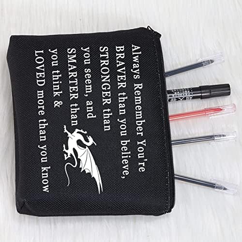 Jniap Dragon Lover Gift Dragop Bag Bag filme inspirado Gift Cosmetic Zipper Bolsa Bolsa para Mulheres