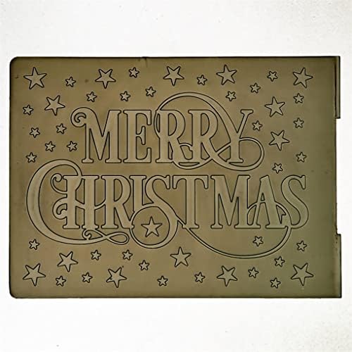 DdouJoy Palavras Feliz Natal Estrela Background Plástico Pastas de gravação para fazer cartões de recortes e outros artesanato