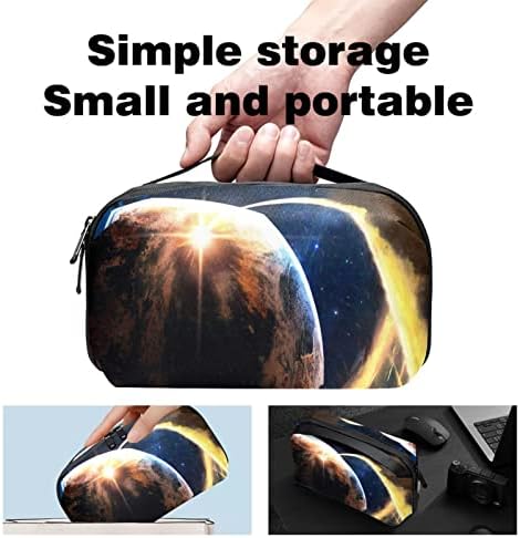 Carteira de bolsa de bolsa de viagem de caixa de caixa de transportar Caixa USB Acessório de bolso Zipper, Universo Space