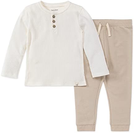 Burt's Bees Baby Boys Shirt and Pant Set, pacote de roupas superior e inferior, algodão orgânico