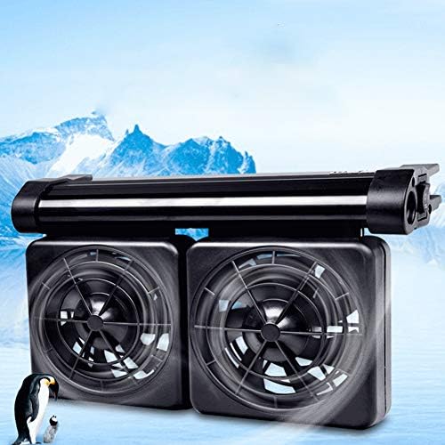 Ventilador de resfriamento de aquário, 12V ajustável 2/3/4 cabeças de alumínio de alumínio Tanque de peixes Sistema de resfriamento, 2 chillers de aquário ajustável na velocidade do vento