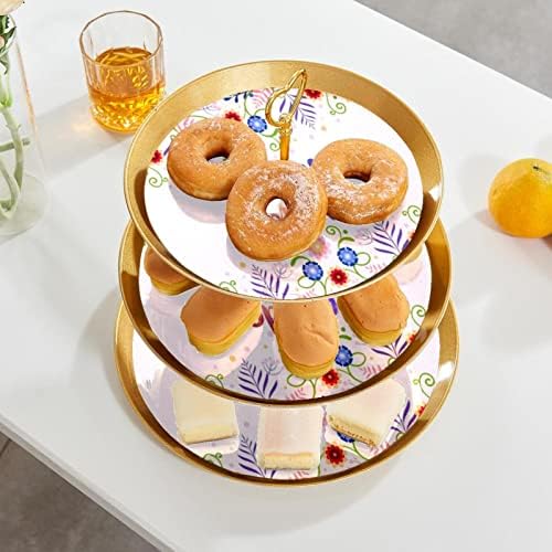 Stand de bolo de sobremesa, decoração de mesa para celebração de festa de casamento de casamento, Welcome Spring Flower