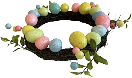 Momentum Brands Grinales de ovos de Páscoa, coroa de grinalda de Páscoa, Decorações de ovos de Páscoa, cabide da porta de Páscoa