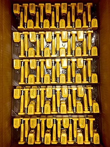 Selo de parafuso 50 PCs selo de remessa com impressão numeração progressiva para recipientes de carga e reboques de caminhão, vedações de contêineres de carga amarela