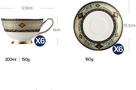 Ganfanren Bone China Coffee Cup Set Tea Pote e Copo Conjunto de Café Europeu Conjunto de Café