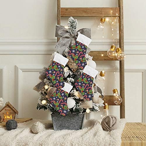 Meias de natal alaza natalflake holly holly bengy cenas clássico clássico personalizado decorações de meia para férias em família