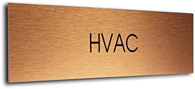Sinal de porta HVAC - sinal de porta de metal escovado moderno DMD -2210204